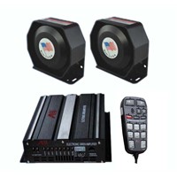 400W Wired Car Siren with Built-in Memory Card On the Remote To Input Your Own Wanted Sounds
