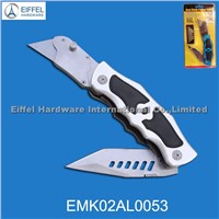 High quality Multifunction cutter knife with aluminium&amp;amp;rubber handle (EMK02AL0053)