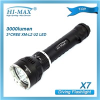 Hi-max  x7 professional underwater scuba diving LED  flashlight