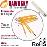 LED Dimmable Filament Lamp e27  6w with CE,ROSH Certificate