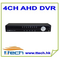 4CH 720P Realtime AHD DVR support 2*4TB SATA HDD,4CH audio, 1CH alarm