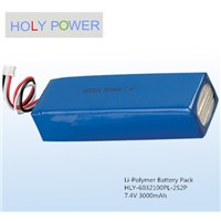 Polymer battery 7.4V 3000mAh HLY-6032100PL-2S2P