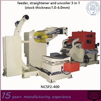 nc servo feeder straightener with uncoiler 3 in 1 machine