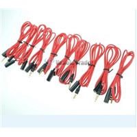 10 x Red 3.5mm 4 Pole Male to Female headphone earphone Extension Cable Audio Adapter