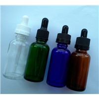 30ML Glass Color E-cigarette  Empty Bottle Glass Dropper And Long Rubber Head Bottle For E-liquid