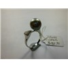 Natural Tahitian Black Pearl 10mm Silver Ring in Micro Setting