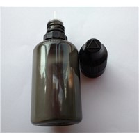 30ML PET Transparent Black Bottle Childproof Cap E-cig Bottle Long Thin Tip Oil Bottle