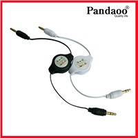 Retractable 3.5mm AUX Audio Cable Male to Male Factoty Supply