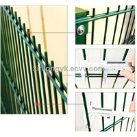 Double wire panel fence