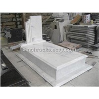 White marble European tombstone