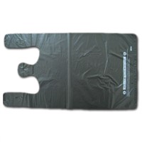 HDPE Black Plastic T-Shirt Retail Shopping bag/Retail grocery bag/Vest handle bag/Vest carrier bag
