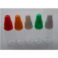 Wholesale Plastic PET Empty Bottle For E-liquid Long Thin tip Dropper Childproof Colorful Cap Bottle