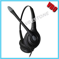 Best Selling Binaural Rj9/USB Call Center Telephone Headphone