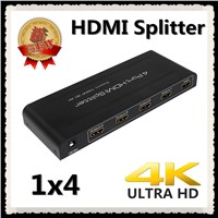MINI HDMI Splitter 1X4 box support Full 3D 4Kx2K HDMI1.4 HDCP1.3