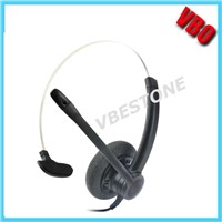 New call center telephone headphone with noise cancellation microphone