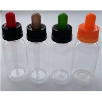 New Design PET Dropper E-cig Bottle 30ML Plastic E-liquid Bottle Childproof Colorful Cap For E-juice