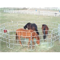 Horse corral panels with galvanized round, square and oval pipe