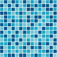 FM002 Blue mix glass pool mosaic project base glass mosaic