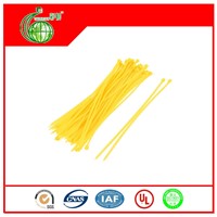 4inch Length Yellow Self Locking Plastic Cable Wire Zip Tie Fasten Wrap 2.5mmx100mm 1000pcs per bag