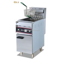 Vertical Stainless Steel Electric 1-tank&amp;amp;2-basket Fryer BY-DF26