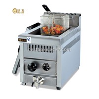 Counter top gas 1-tank&amp;amp;1-basket fryer with temperature controller BY-GF71A