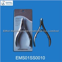 High quality stainless steel cuticle nipper with blister card packing(EMS01SS0010)