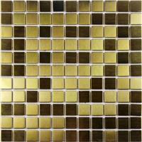 ME001G gold stainless steel metal mosaic polish metal mosaic