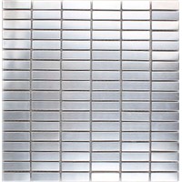 ME007S-2 silver strip stainless steel metal mosaic brush finish mosaic