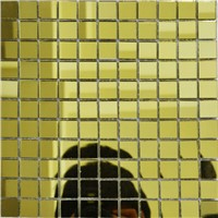 PE14 golden mirror glass mosaic decorative tile