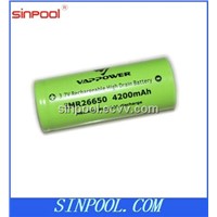 4200mah 40A Vappower 26650 Lithium Battery/ 26650 rechargeable battery