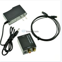 Digital Optical Coaxial Toslink Signal to Analog Audio Converter Adapter RCA L/R