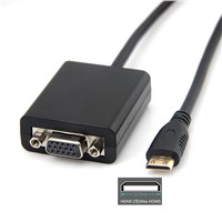 MINI HDMI C Male to VGA 15 PIN Female cables