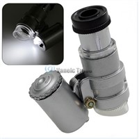 Portable Mini 45X 45X 2LED Microscope Magnifier Magnifying Jeweler Loupes