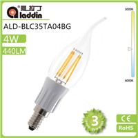 led filament bulb dimmable with plastic from changzhou aladdin with SAA