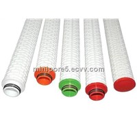 High flow pleated filter cartridge