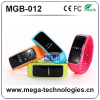 Smart Silicone watch bluetooth bracelet with vibration sms with pedometer