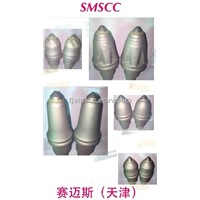 Round shank cutter bits for rotary drilling rig