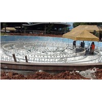 Dry-Deck Interactive Music Fountain