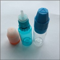 Hot Products10ML PET Child Resistant Coloful Cap E-liquid Bottle High Quality Plastic Dropper Bottle