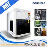 Possible air cooled light weight movable 2d 3d glass images engraver