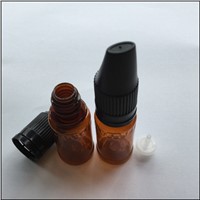 Hot Products  Amper Plastic PET Child Proof  And Tamper Evident  Black Cap Bottle For E-liquid