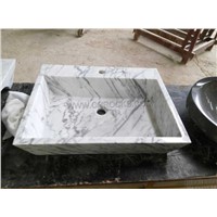 Carrara White Marble Vessel Sink,Carrara White Wash Basin,White Marble Stone Sink