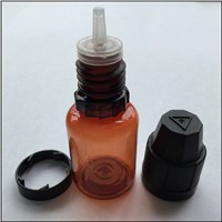 Hot Sale 8ML PET Amber E-cigarette Bottle With Small Capacity Eye Dropper And Tamper Evident Cap