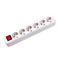 european 6 gang extension socket with switch