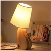Novel Table lamps, original wooden lamp holder with fabric lamp-chimney, Kitty shape