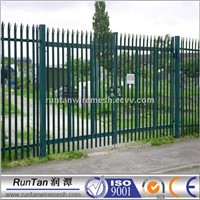 Euro steel pvc coated palisade fence