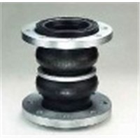 double sphere rubber expansion joint with galvanized flange end