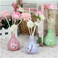 Color Ceramic Reed diffuser with decal, diffuser bottle, diffuser set, aroma diffuser