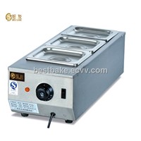 Stainless steel electric chocolate hot melting machine with 3 tanks BY-EH23