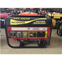 3kw 100%copper wire gasoline generator with key start and battery for home use with good price